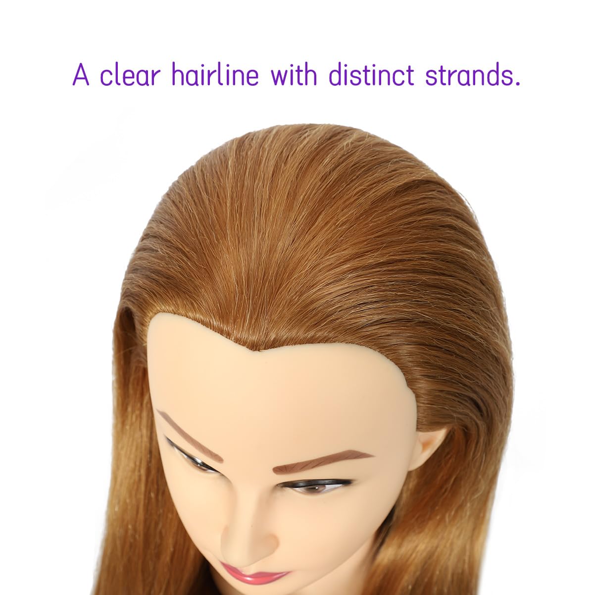 WeiRan mannequin head used with curling iron to show heat styling capability.