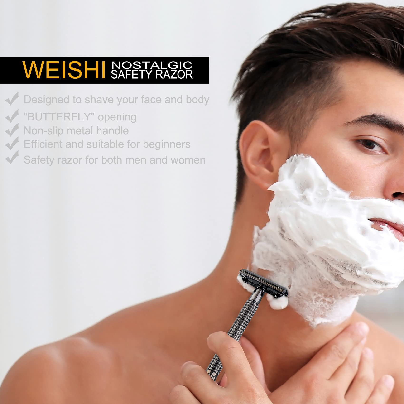 WEISHI 5-blades pack provides ready-to-use blades for convenient shaving