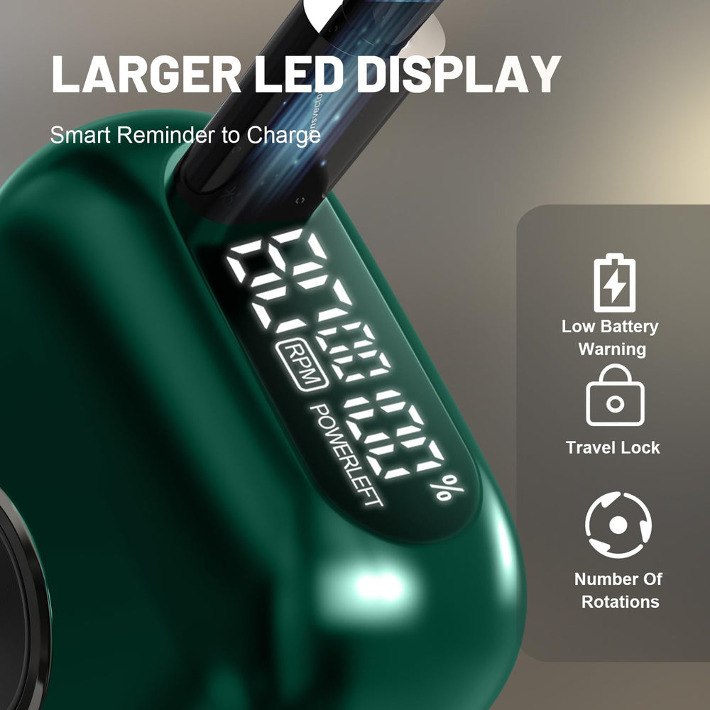 Welclux Royal Green foil shaver IPX7 waterproof for dry or wet shaving in the shower.