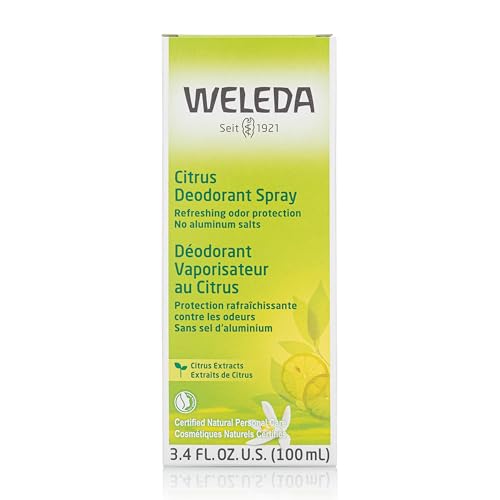 Desodorante Weleda Citrus con dispensador: aplicación suave, sin aluminio.