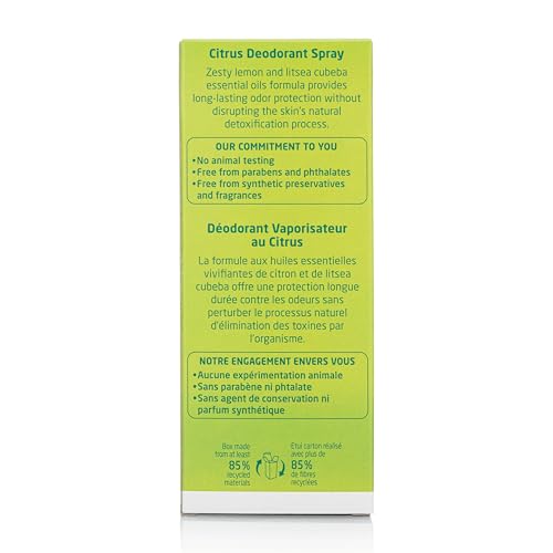 Ingredientes cítricos: limón y litsea cubeba para aroma fresco.