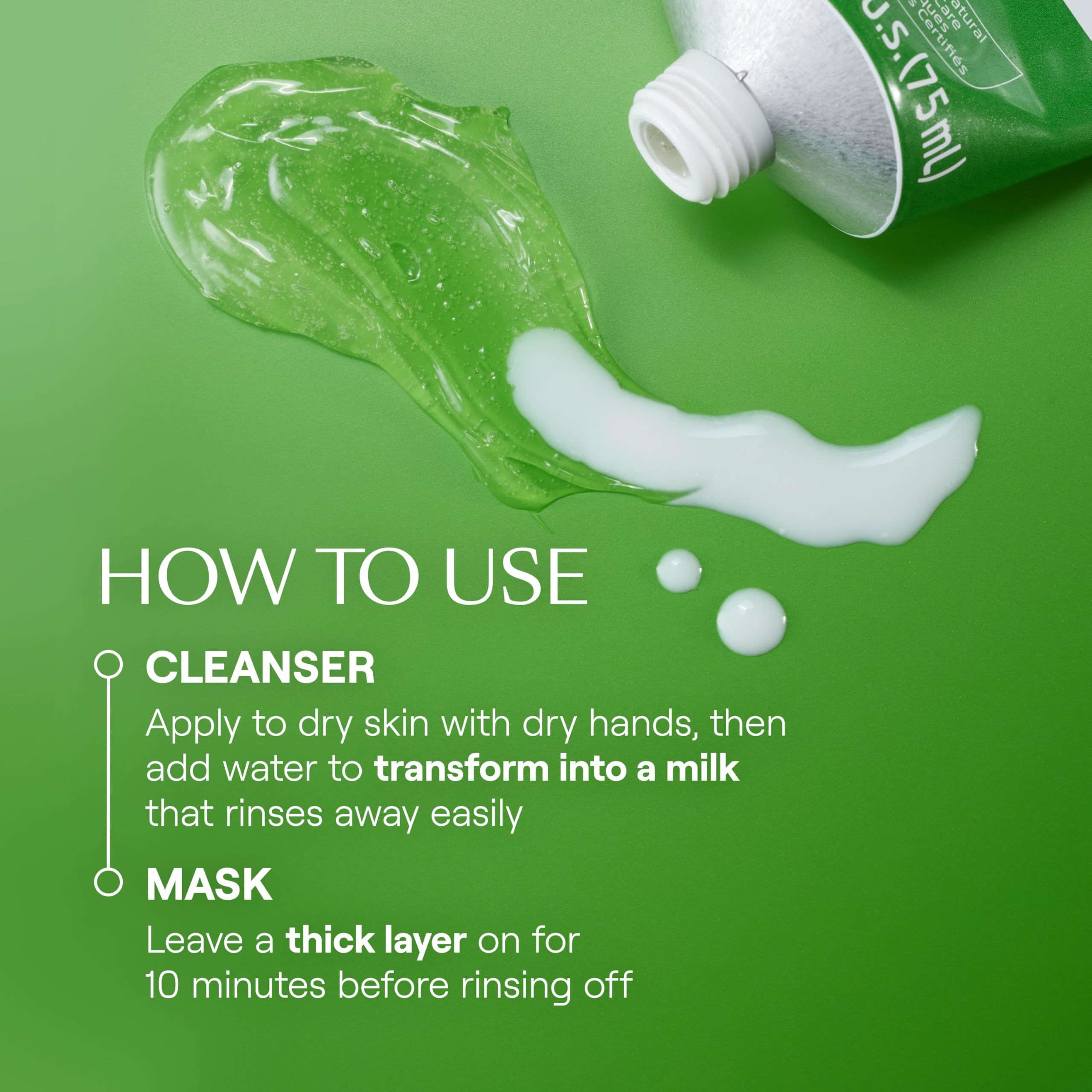 Weleda Cleanser Application Plate demonstrates easy, risk-free use