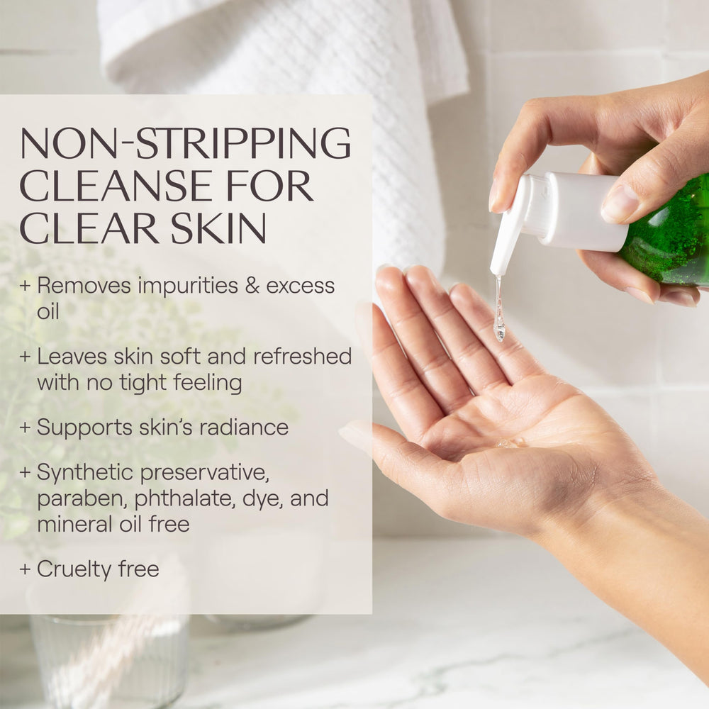 Weleda Deep Cleansing Gel packaging detail highlights eco-friendly design.