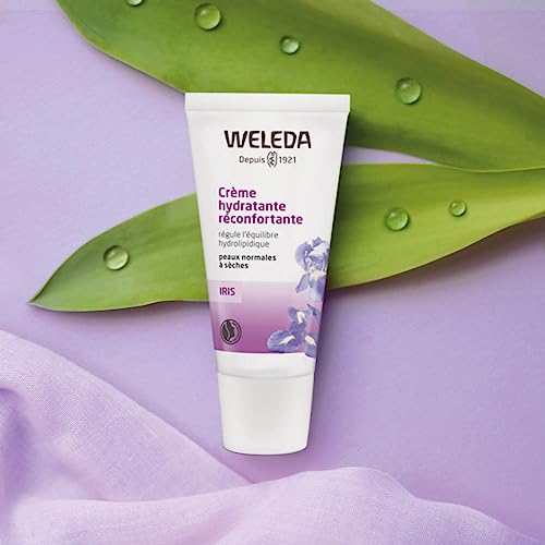 Weleda Hydrating Day Face Cream application demonstrates smooth, lightweight hydration on skin.