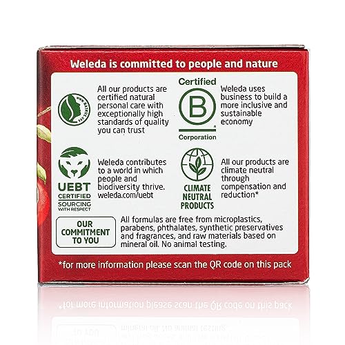 Weleda Plumping Night Cream with pomegranate oil close-up showcasing botanical nourishment