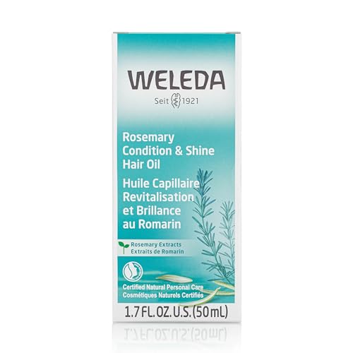 Weleda Rosemary Conditioning Hair Oil pour demonstrates precise application for nourishment.