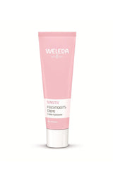 Weleda Sensitive Care Face Cream tube—fragrance-free formula with almond oil for sensitive skin.