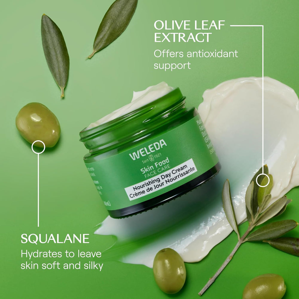 Weleda Skin Food Day Cream featuring calendula and pansy for gentle nourishment