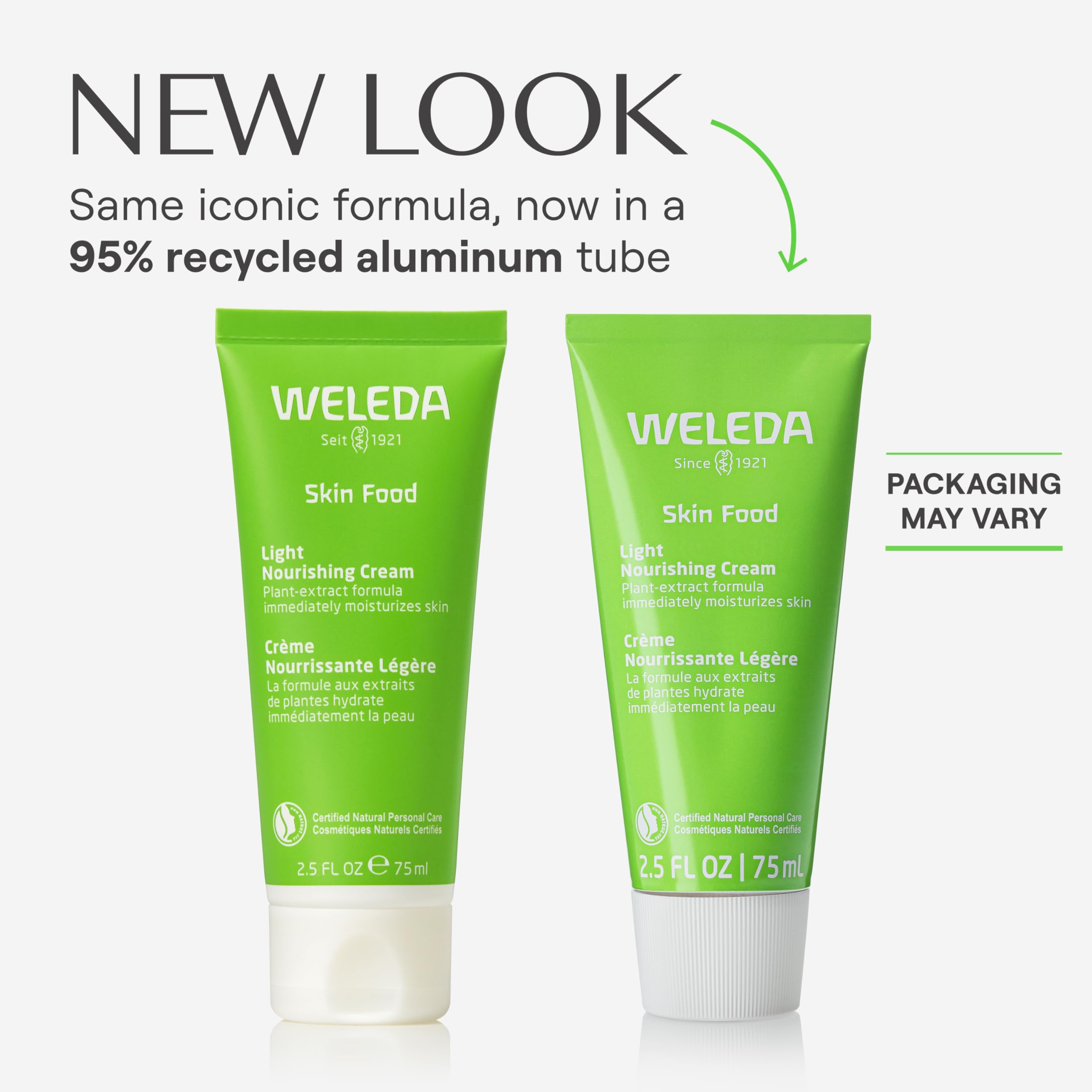 Weleda Skin Food Light chamomile detail for calming skin care.