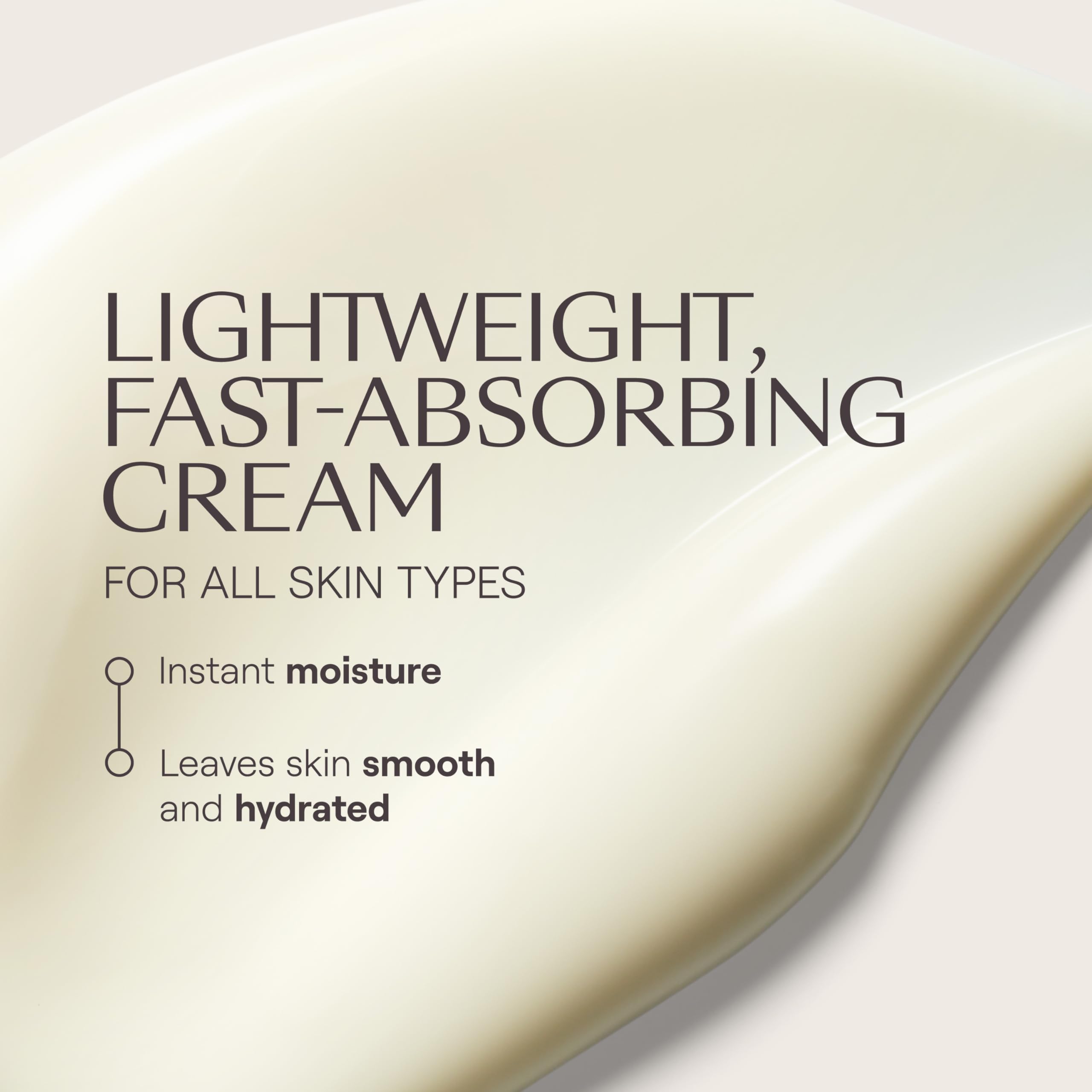Weleda Skin Food Light texture being applied for smooth absorption.