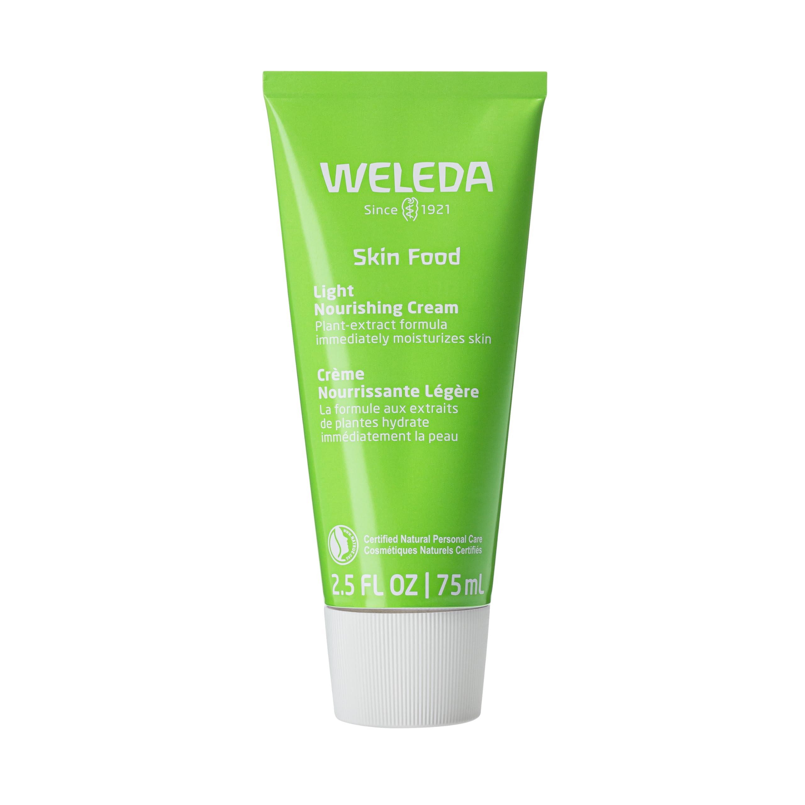 Weleda Skin Food Light tube close-up for quick hydration.