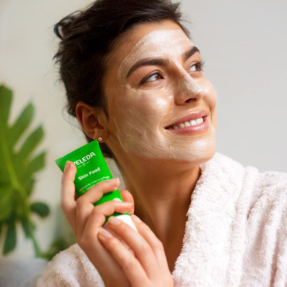 Weleda Skin Food Small cream closeup showing thick, nourishing texture for dry patches