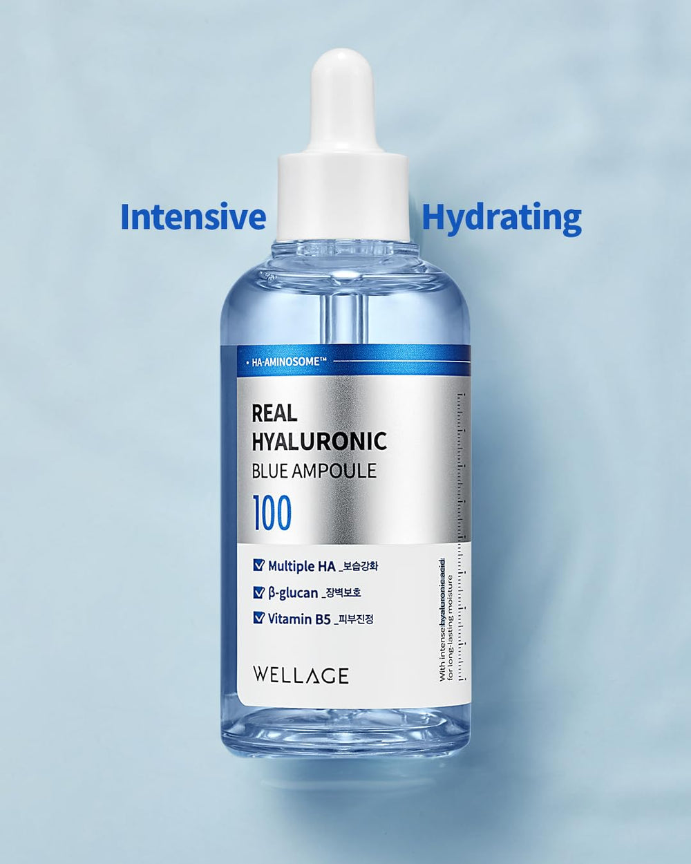 Wellage Real Hyaluronic Blue Ampoule glass-skin concept for radiant look.