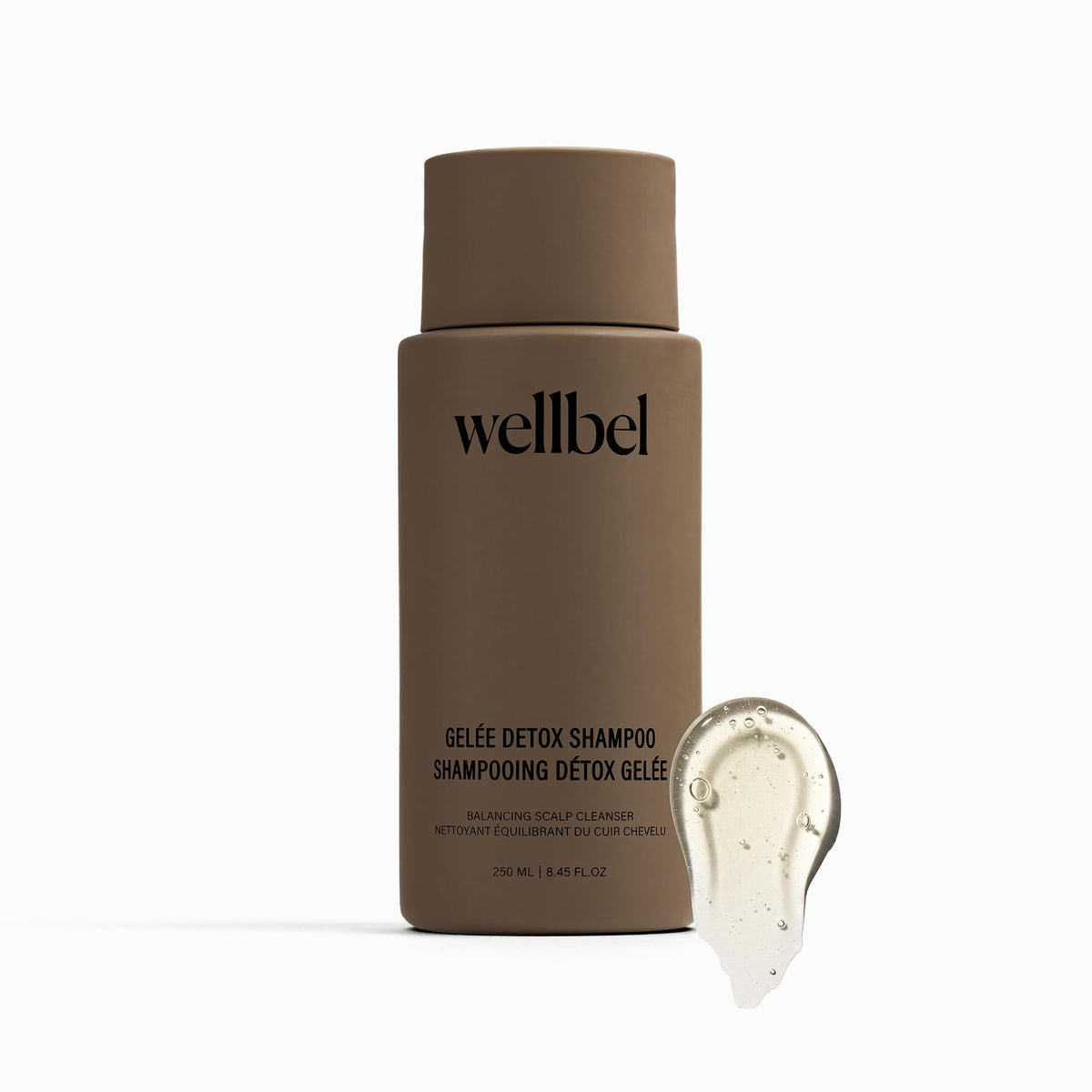 WellBEL Gelée Detox Shampoo bottle shows a pH-balanced formula for scalp wellness.