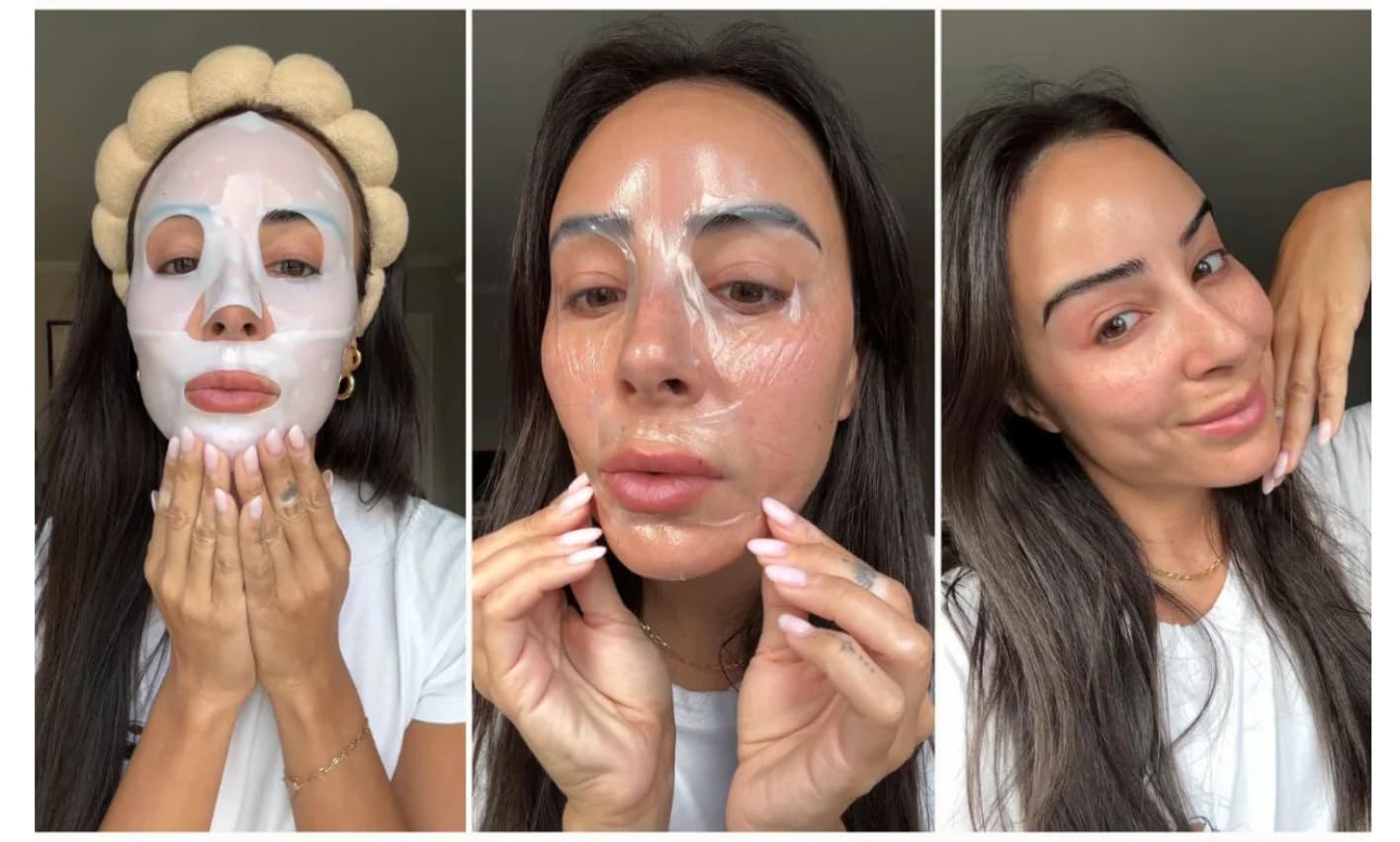 Wellnature The Original Overnight Mask being applied demonstrates hydrating formula and pore-minimizing effects