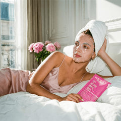 Wellnature The Original Overnight Mask on face close-up showing instant hydration and glow
