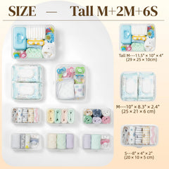 WELPIRT 9pcs pouches crush-resistant shell protects items on trips.