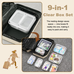 WELPIRT 9pcs pouches small-pouches organized makeup and toiletries.