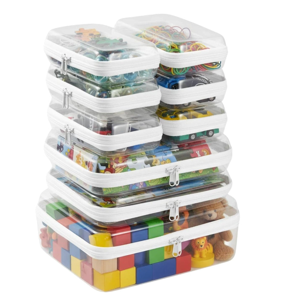 WELPIRT 9pcs pouches tall-medium nesting for space-saving travel.