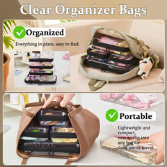 WELPIRT clear toiletry bag helps quick access to makeup and essentials.