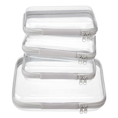 WELPIRT clear zipper pouch medium showing easy at-a-glance contents for travel