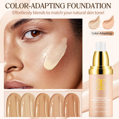 Weluno foundation bottle with pump enables precise, mess-free application