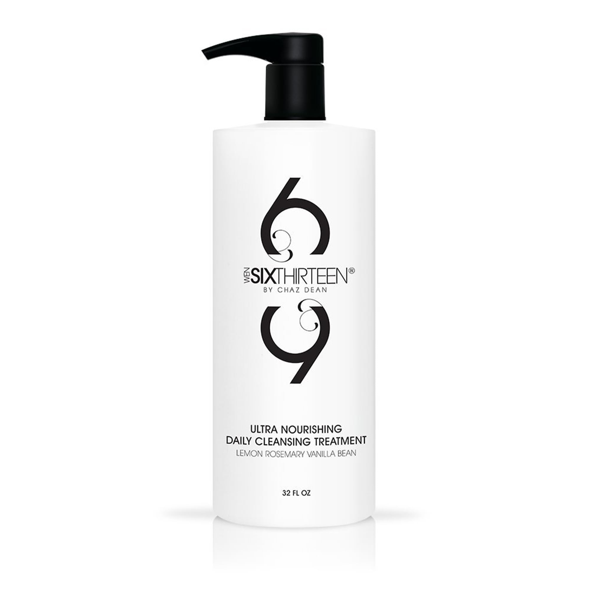 WEN SIXTHIRTEEN cleansing conditioner bottle with uplifting lemon rosemary vanilla scent for daily cleansing