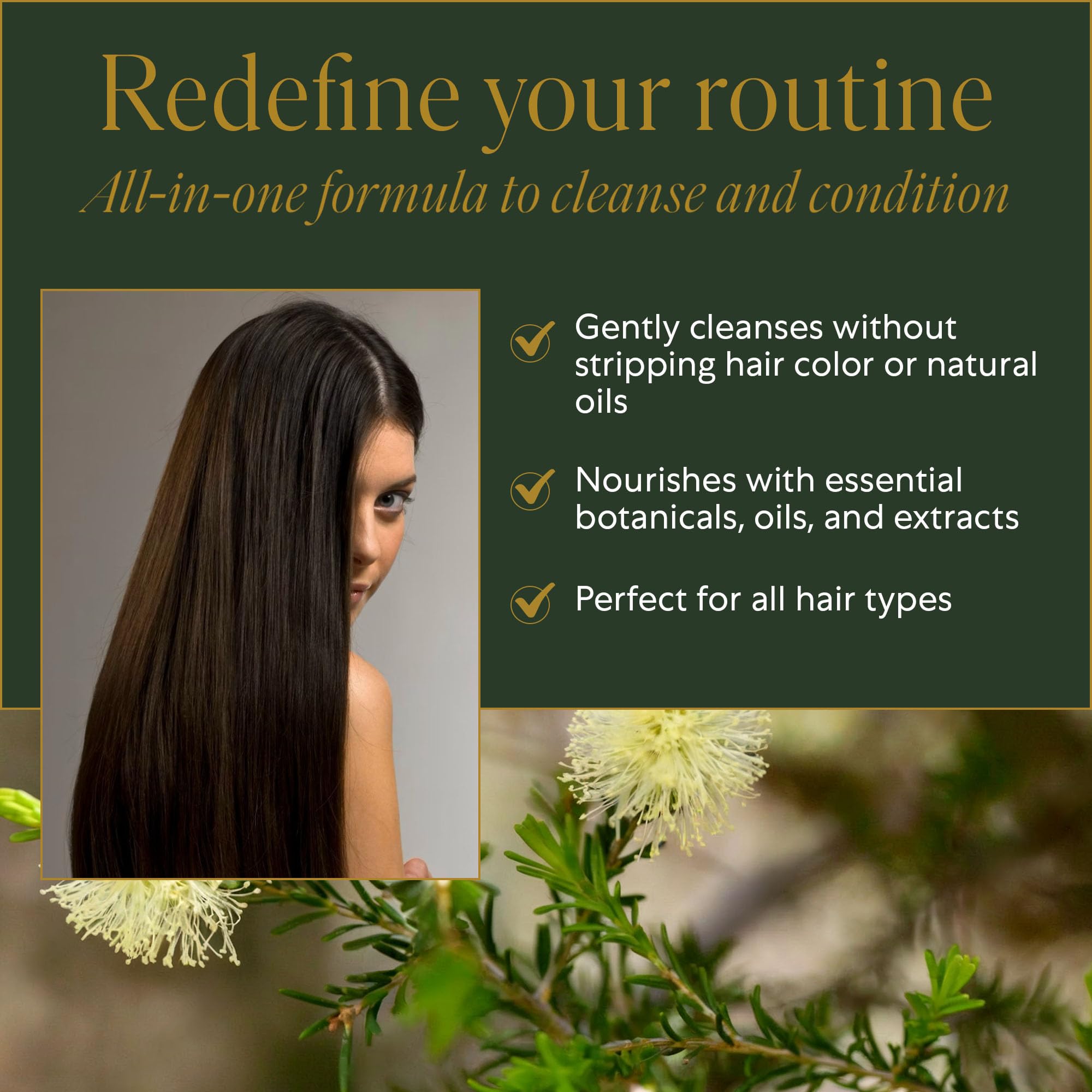 WEN label highlights rosemary on Tea Tree bottle for nourishing scalp care