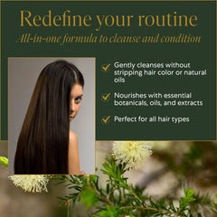WEN label highlights rosemary on Tea Tree bottle for nourishing scalp care