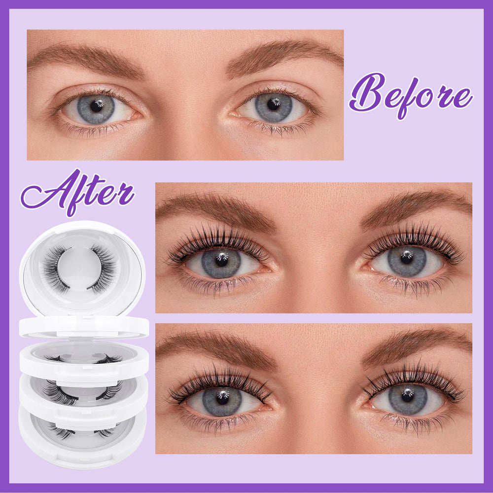 Wendy Lashes magnetic eyelashes with applicator for quick, precise placement.