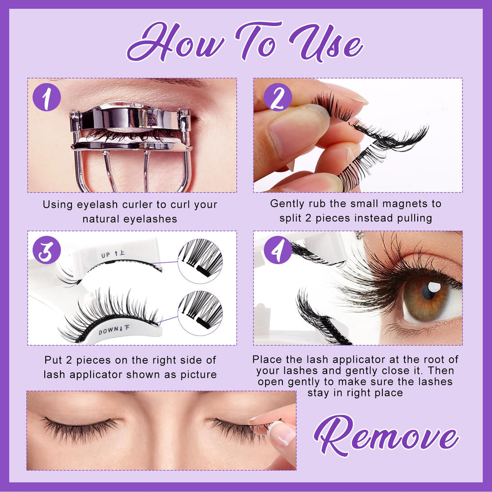 Wendy Lashes magnetic lashes highlight strong magnets for secure hold.