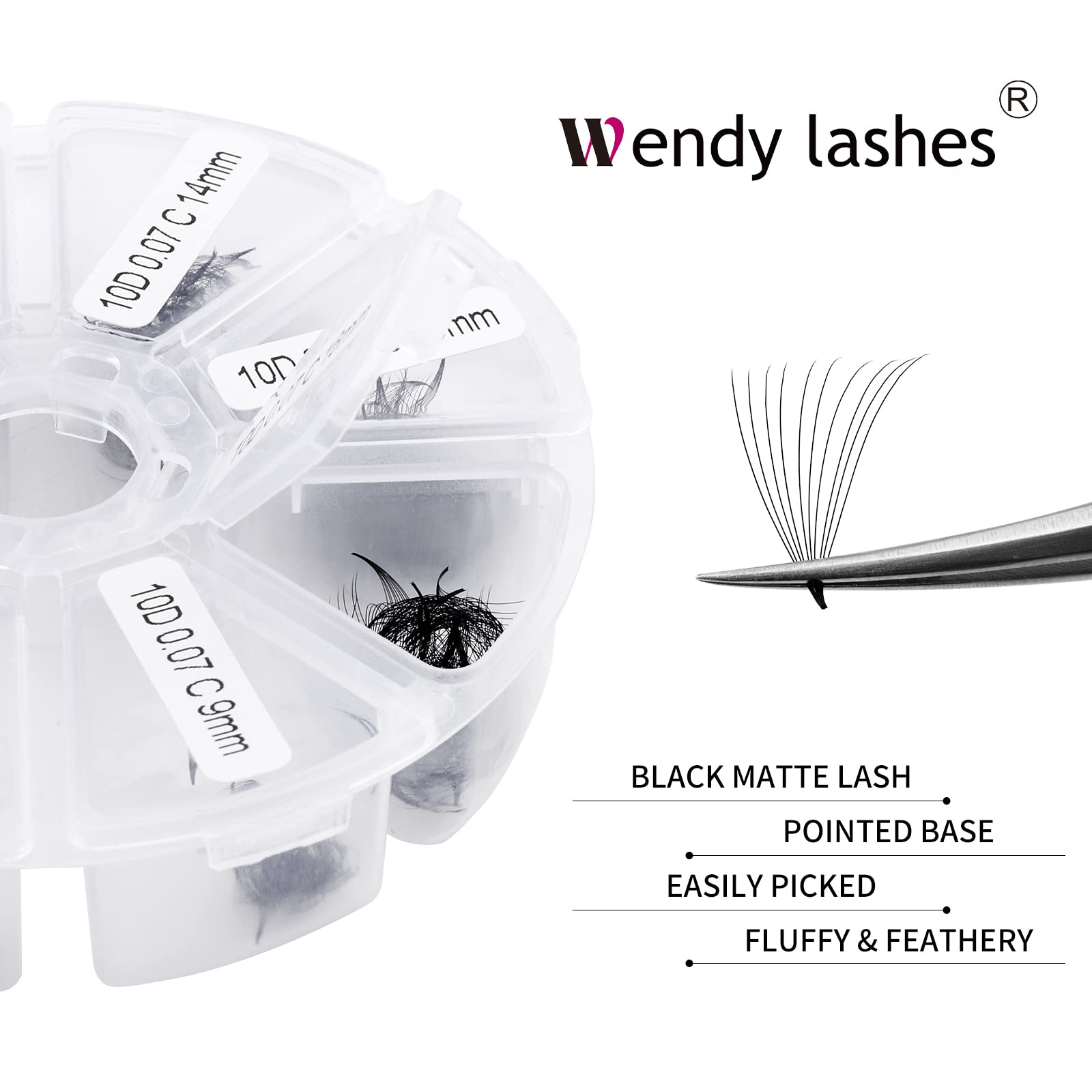 WENDYLASHES 0-07mm thickness for lightweight, natural-looking lash extensions