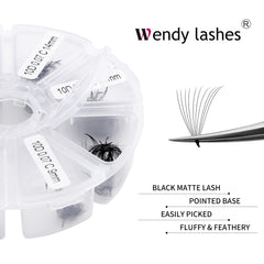 WENDYLASHES 0-07mm thickness for lightweight, natural-looking lash extensions