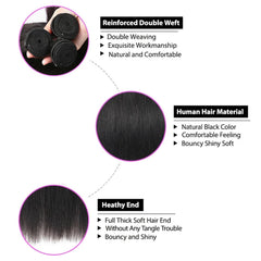 WENYAN straight bundles 20inch offer smooth texture ready for dyeing and styling