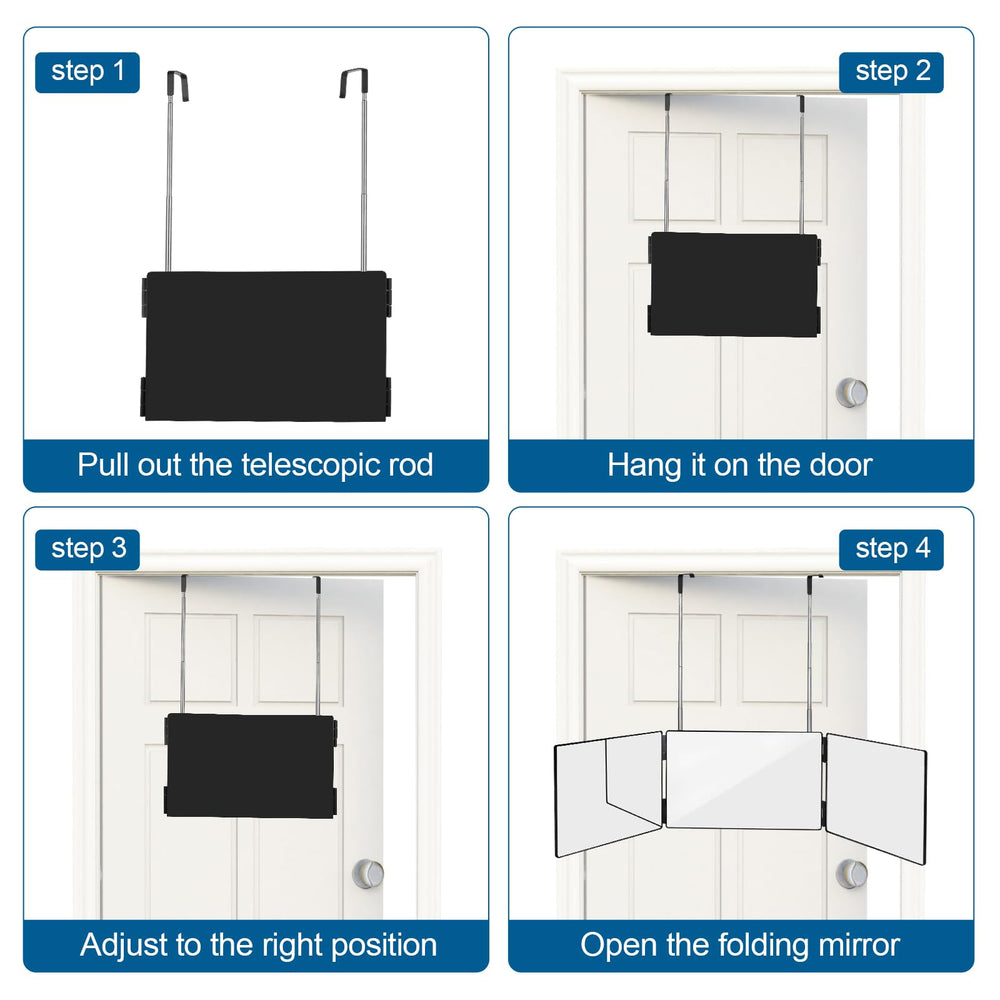 Wentoma hangs on door or window for easy setup and space-saving use.