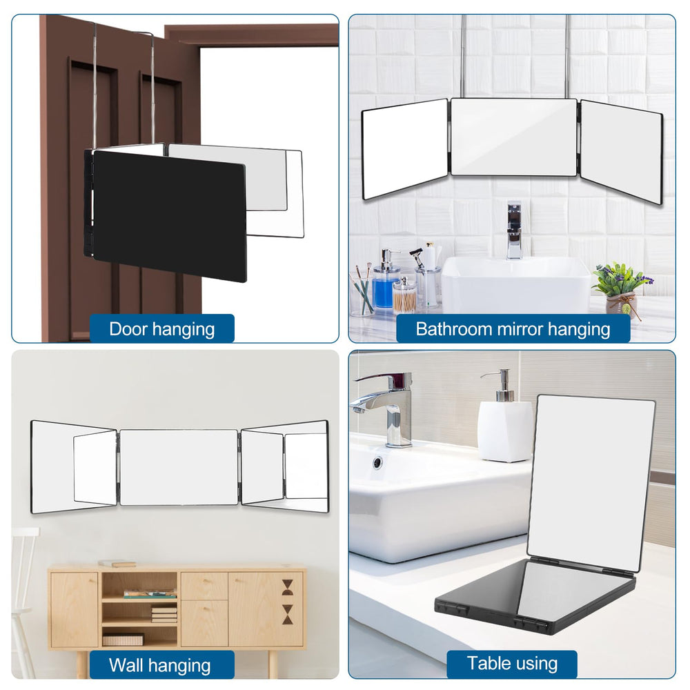 Wentoma travel-friendly grooming mirror fits in luggage for on-the-go styling.