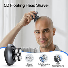 WEQOEE 5D floating head close-up highlights flexible rotation for curves.