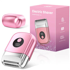 WEQOEE cordless razor for women, front view in pink, ideal for on-the-go grooming