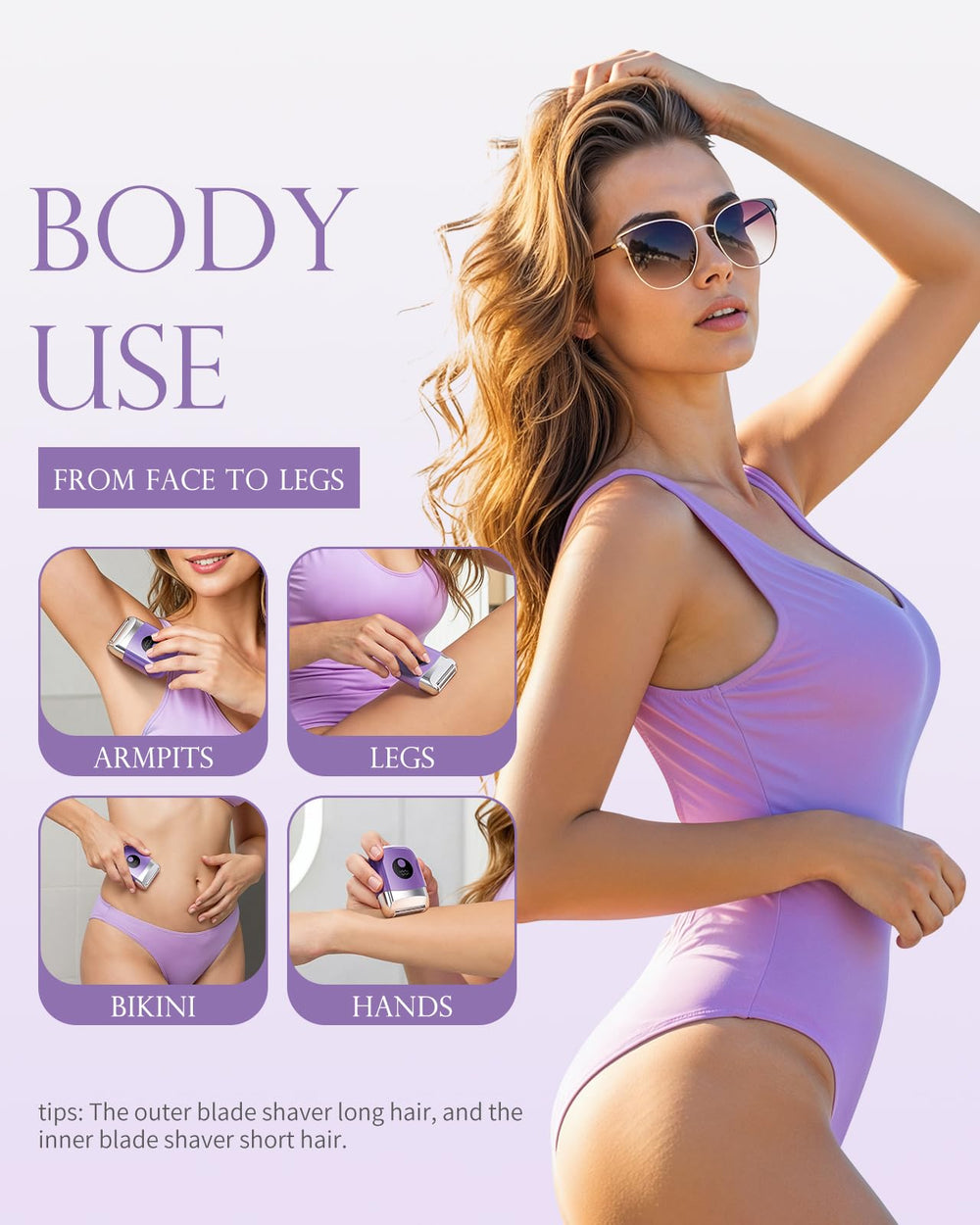 WEQOEE compact travel design razor shown in purse-ready form