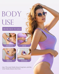 WEQOEE compact travel design razor shown in purse-ready form