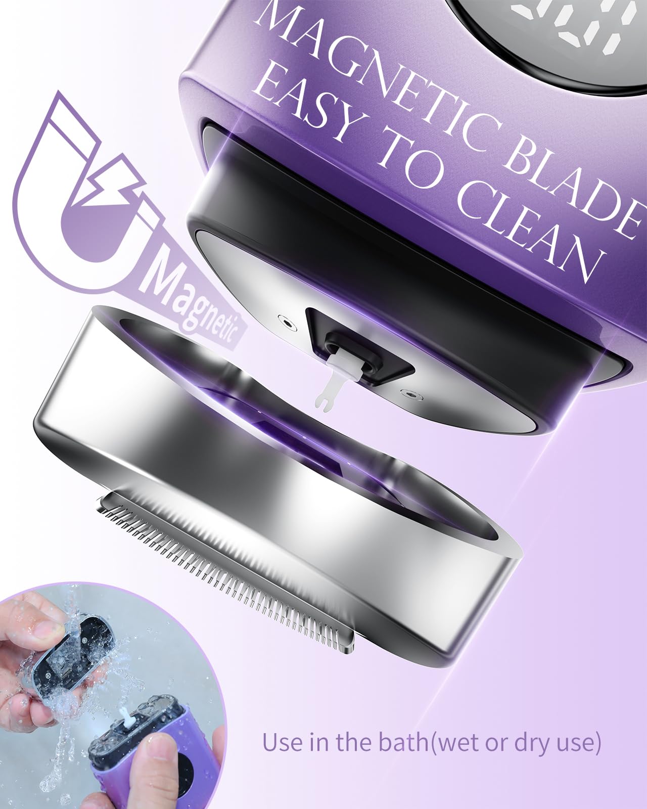 WEQOEE magnetic blade head for easy removal and cleaning