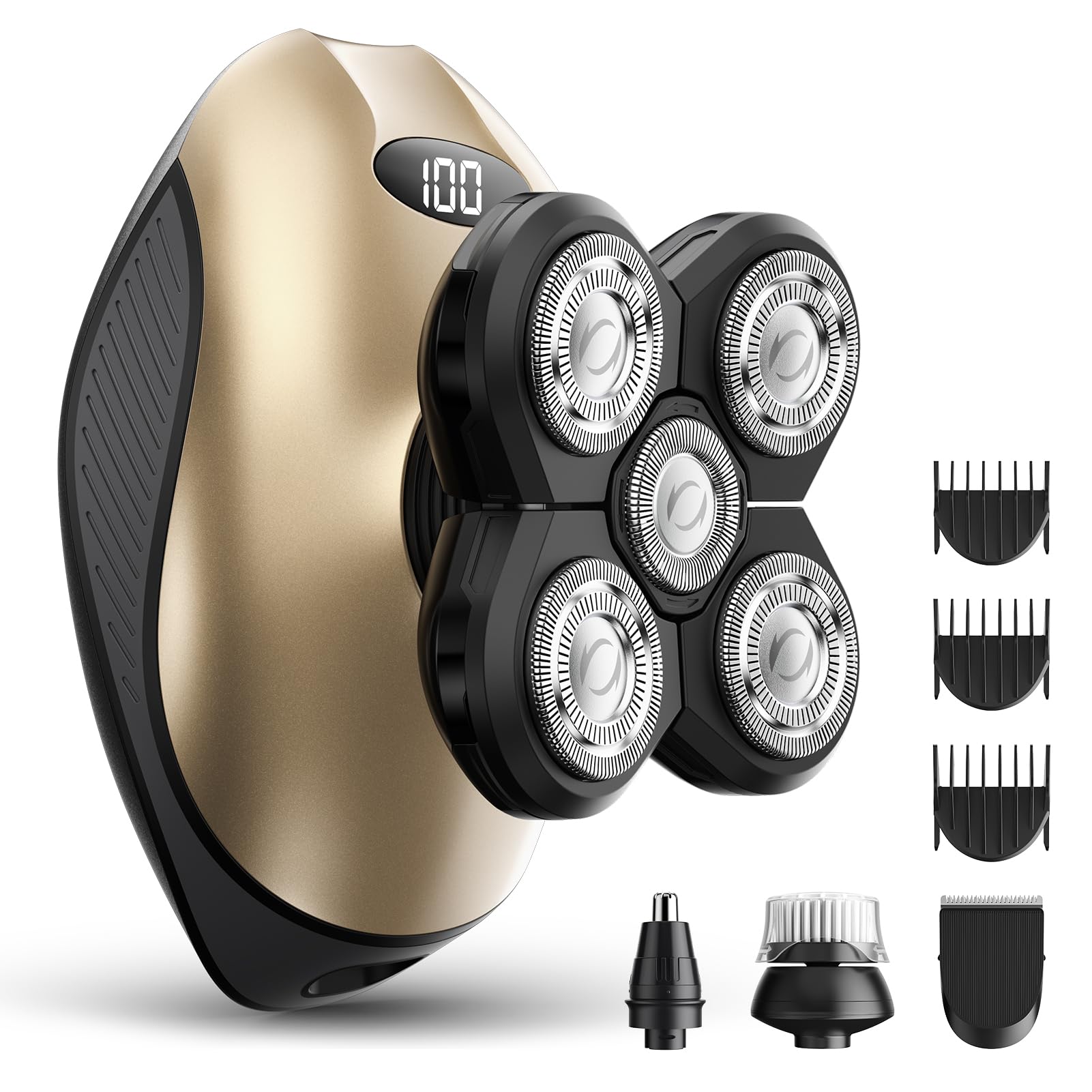 WEQOEE electric razor 5D floating head close-up for precise, comfortable shaves.