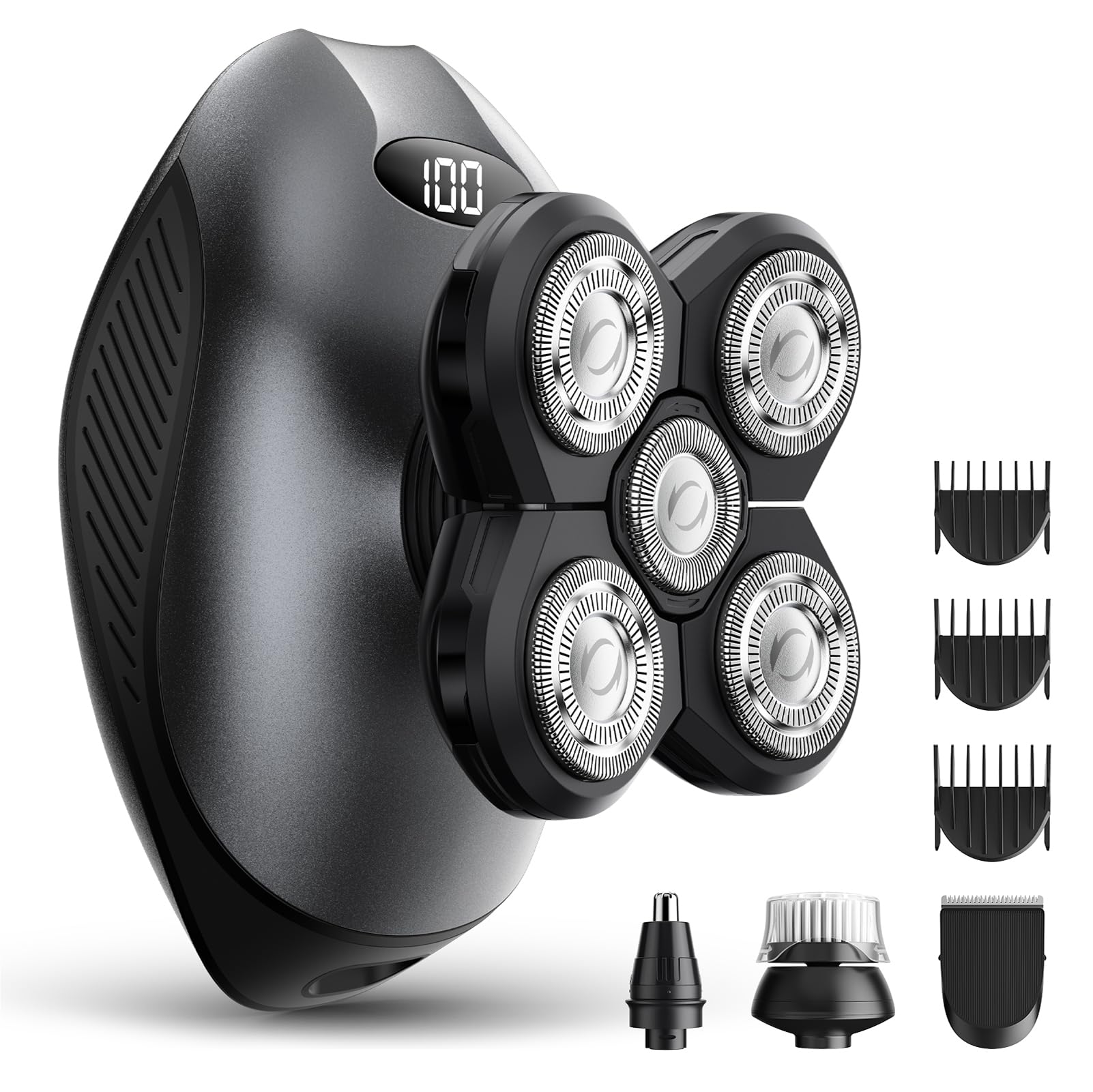 WEQOEE electric razor 5in1 packaging showcases a complete grooming kit—gift-ready.