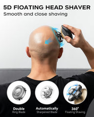 WEQOEE electric razor wet/dry use for versatile grooming in shower or dry.