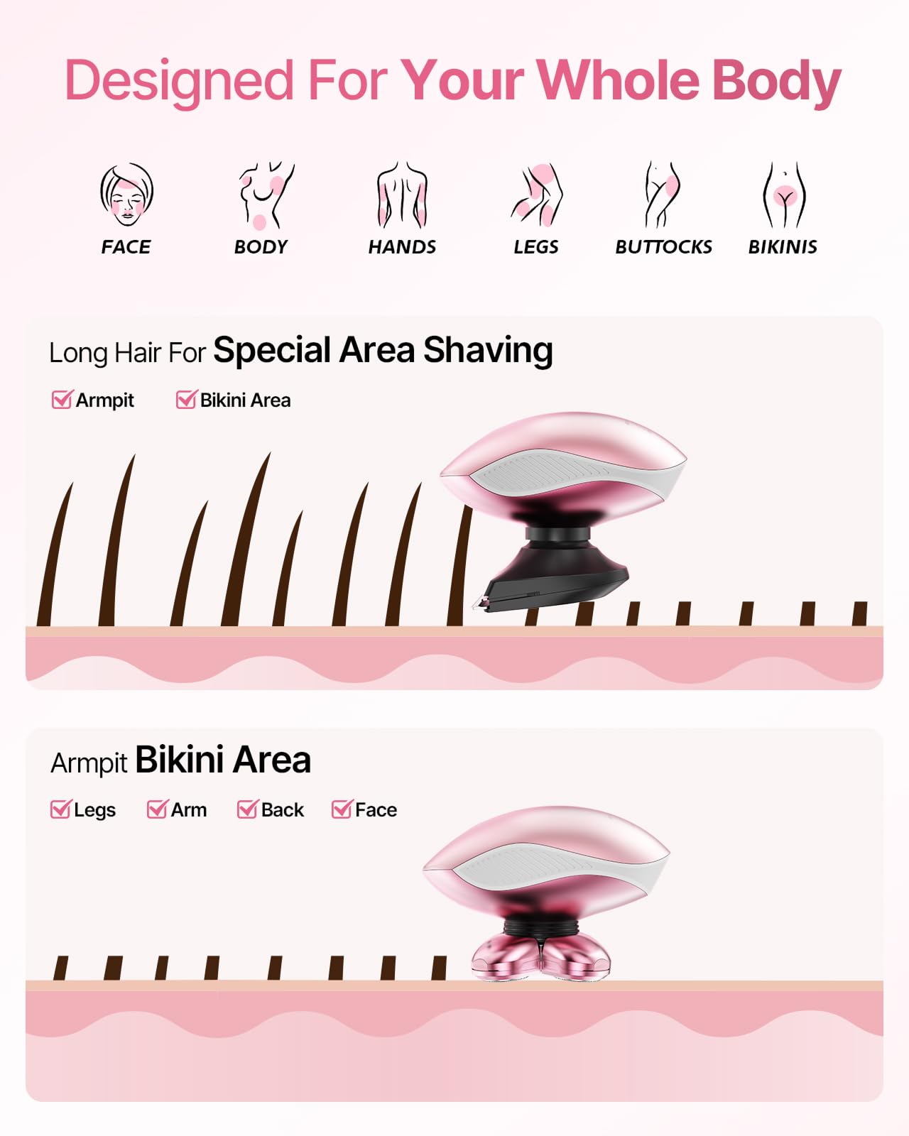 WEQOEE hypoallergenic razor heads reduce irritation on sensitive skin