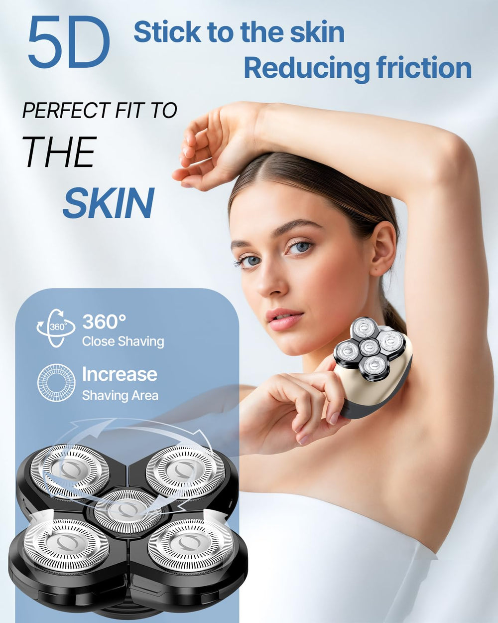 WEQOEE razor is ultra-lightweight at 154g for easy handling during shaving.