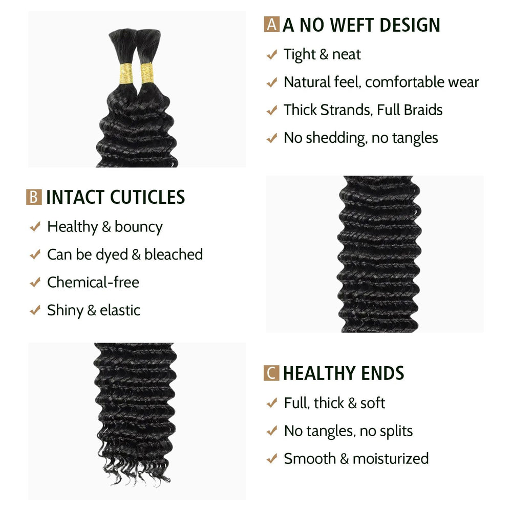 WEQUEEN 50g 20in natural black Brazilian hair ready for braids.