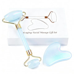 Werncy Jade Roller close-up showing a cool facial massage.