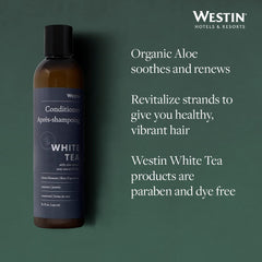 Westin conditioner applied to damp hair for smoothness and moisture.