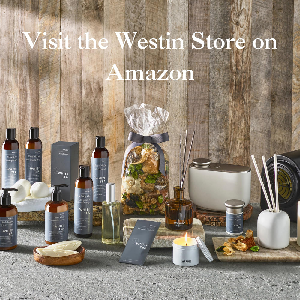Westin White Tea Aloe product-packaging signals premium, hotel-inspired care.